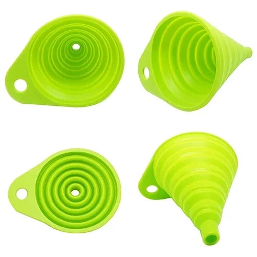 mini Foldable Funnel Silicone Collapsible Portable Funnels for Fuel Hopper Beer Oil Kitchen Accessories Tools Items