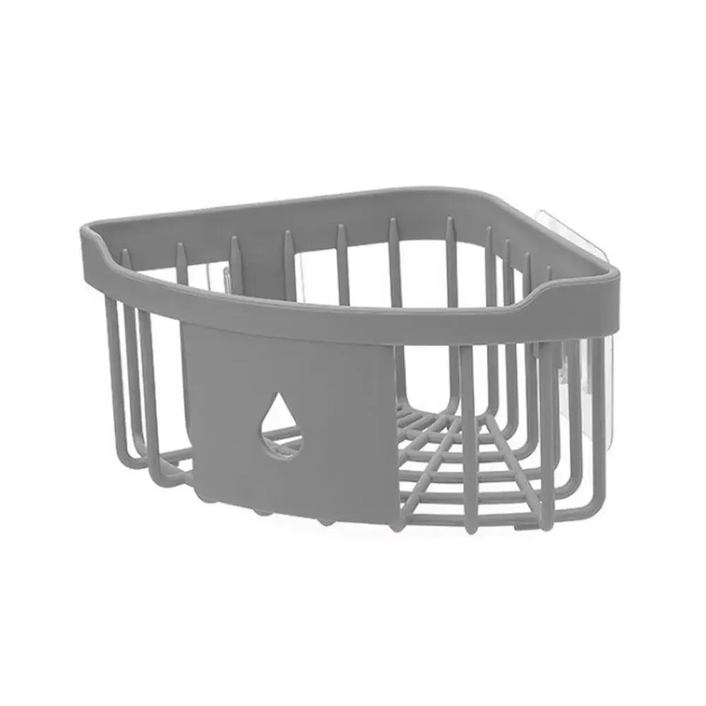 Kitchen Free Hole Shelf Bathroom Bathtub Wall Mounted Storage Rack Organizer Accessories Shower Corner