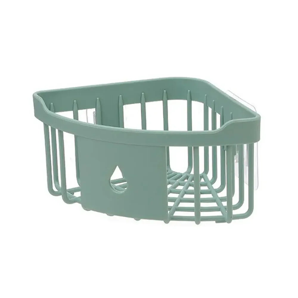 Kitchen Free Hole Shelf Bathroom Bathtub Wall Mounted Storage Rack Organizer Accessories Shower Corner