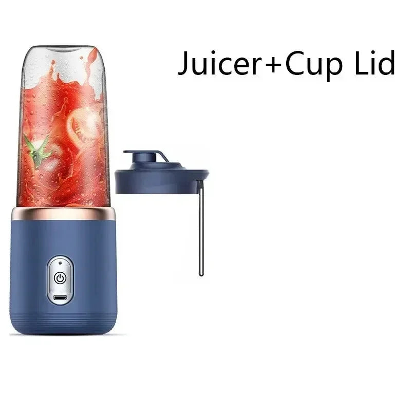 6 Blade Portable Blender Mini Juicer Cup USB Charging Smoothie Extractor Ice Crusher Fruit Mixer