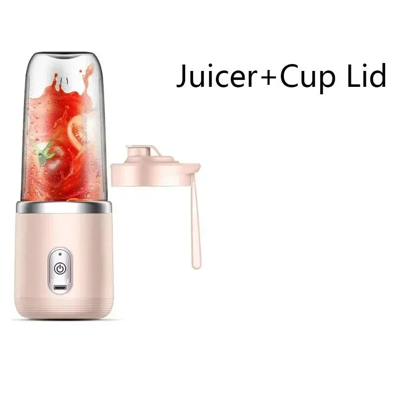6 Blade Portable Blender Mini Juicer Cup USB Charging Smoothie Extractor Ice Crusher Fruit Mixer